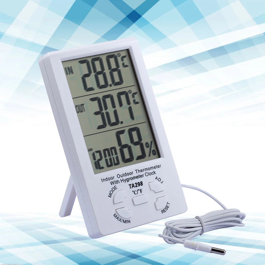 

Humidity Meter Digital Thermometer Liquid Crystal Hygrometer LCD White Electronic