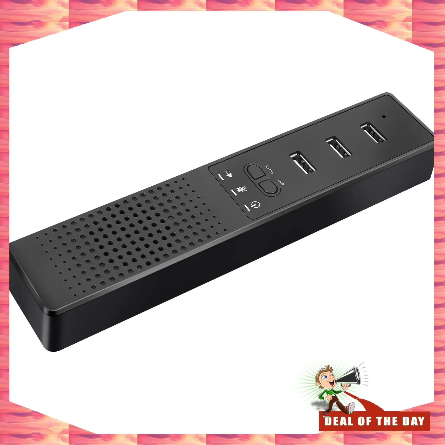 Consegna in 24 ore Altoparlanti per computer 3 in 1 con microfono e hub Altoparlante per conferenze USB, microfono per PC per videoconferenze