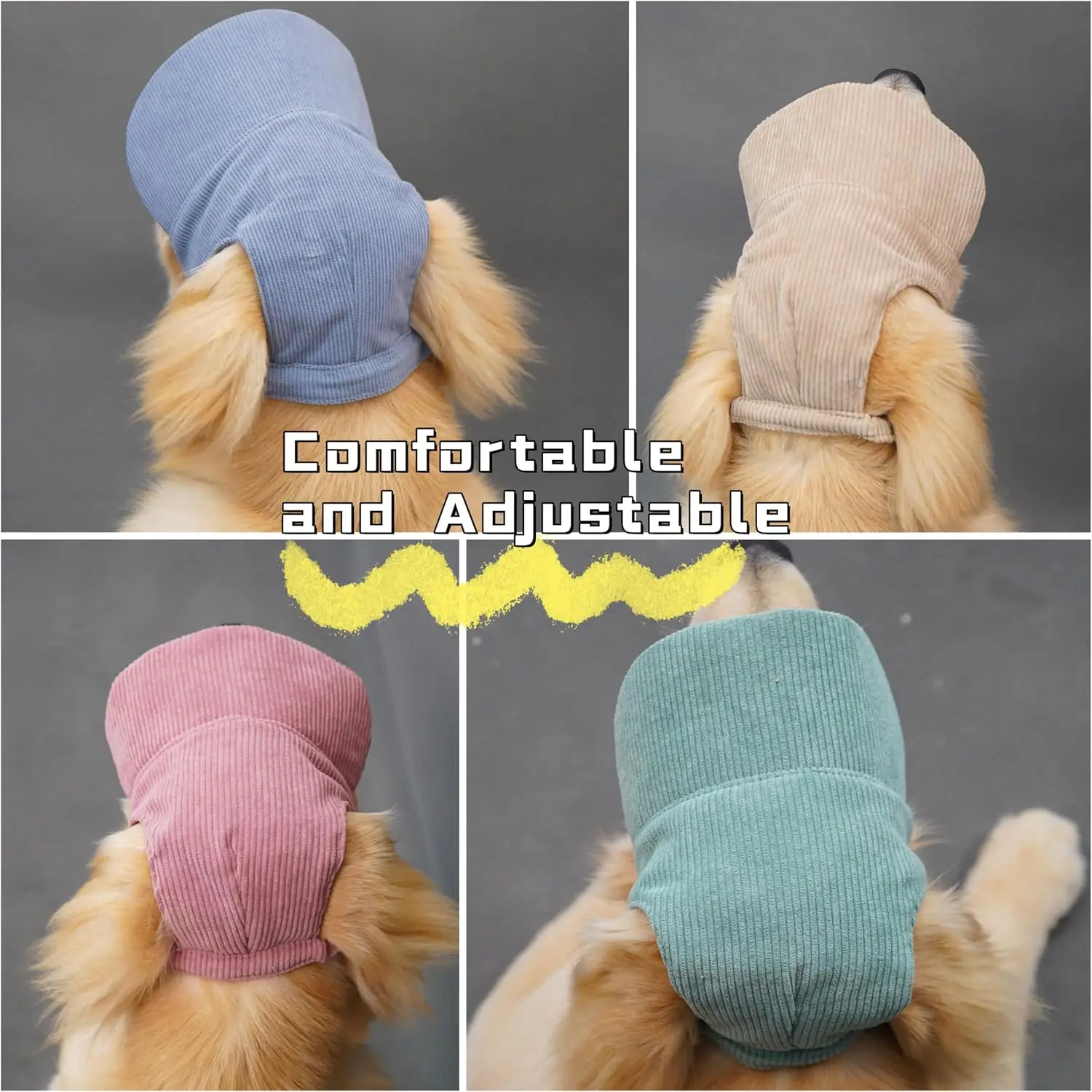 WOOJACK Haustier-Baseballkappe mit Ohrlöchern, Hundemütze für Hunderassen wiezunehin etwa 17-33 Pfund wie Französische Bulldoggen, Shiba Inus, Corgis – Detail 2