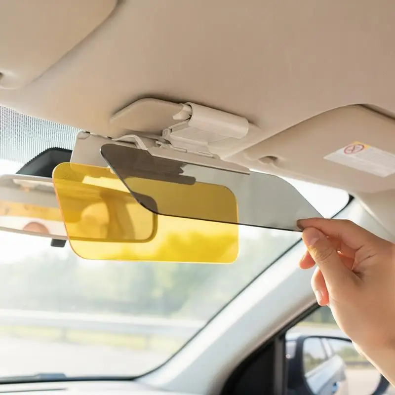 2 In 1 Car Front Sun Visor Anti Dazzling UV Block Adjustable Sun Shield for Travel Driving Eye Care