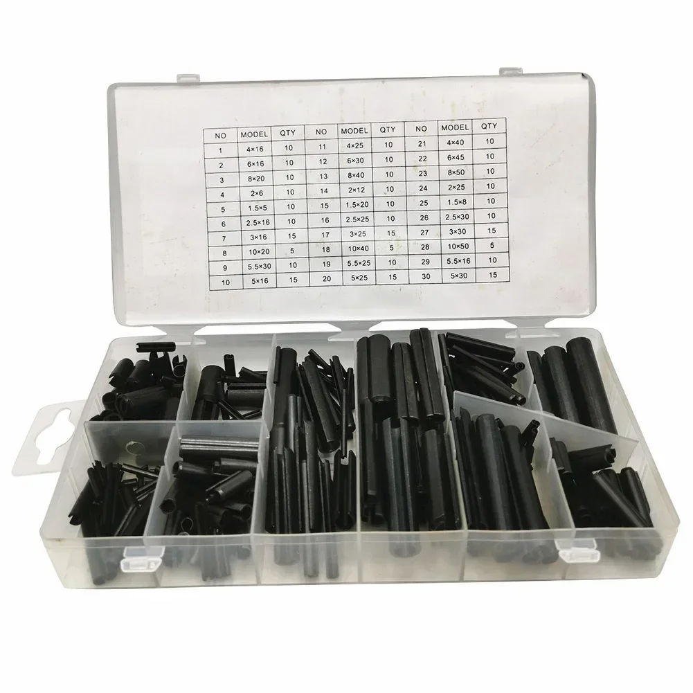 For Repair For DIY Projects Split Pins 65Mn Steel Spring Pins Assortment Hand Tool Set Fastener Kit Oxidation Treatment