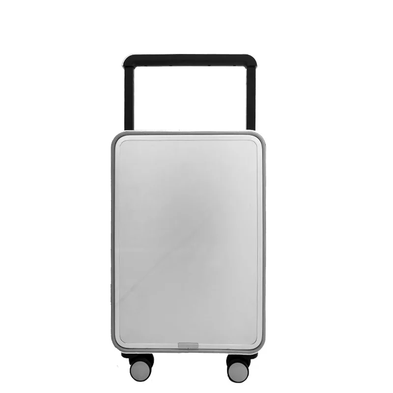 New wide drawbar aluminum-magnesium alloy luggage front opening computer 20 inch boarding suitcase preferred for business travel