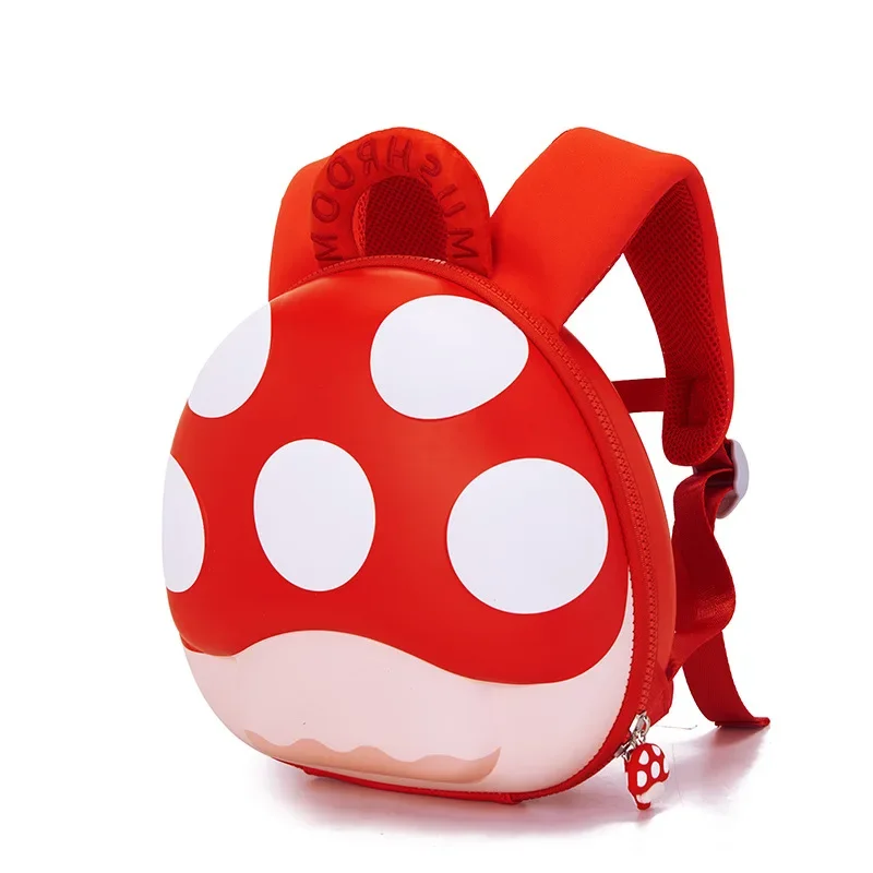 

New 3D Red Mushroom School Bags for Kindergarten Girls Boys Kawaii Travel Backpack Cute Pink Brown Toddler Children's Bag Gift