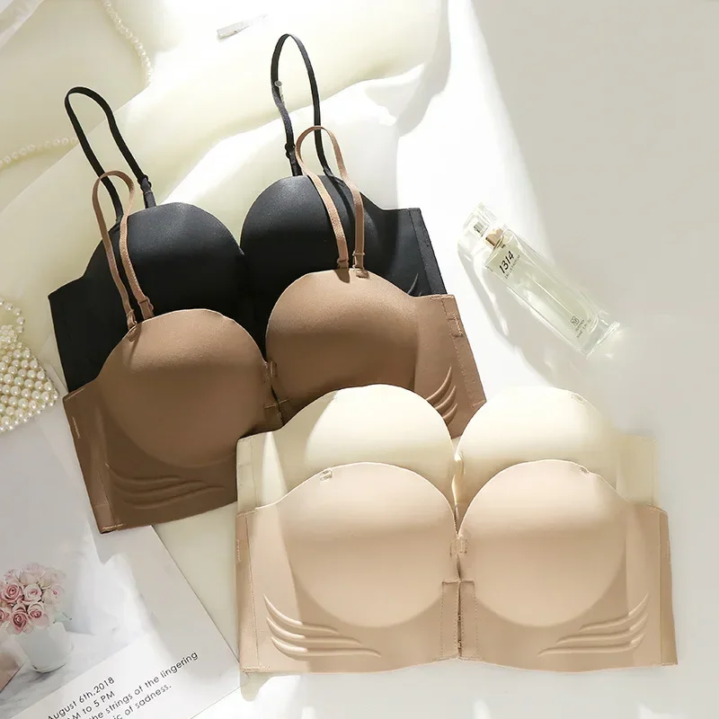 Sexy 3D Seamless Women's bra Invisible Strapless Underwear Non slip Push up Bralette non marking Wireless bra Female Lingerie