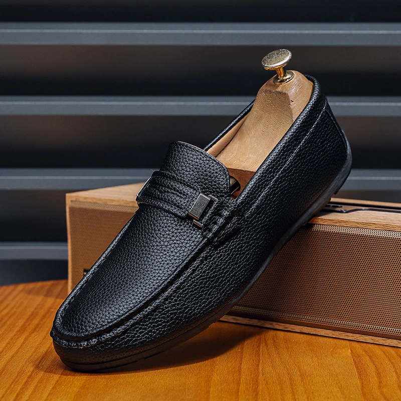 

Модные кожаные мужские лоферы, роскошная брендовая мужская повседневная обувь, легкие прогулочные топсайдеры без шнуровки, удобная обувь для ленивого вождения
