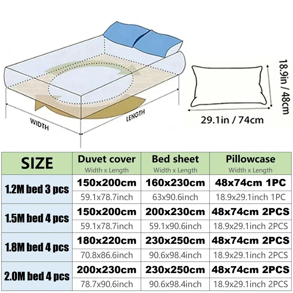 Newest Floral Print Soft Silky Skin Bedding Queen King Comforter Cover Soft Duvet Cover Set Duvet Cover Bed Sheet Pillowcases