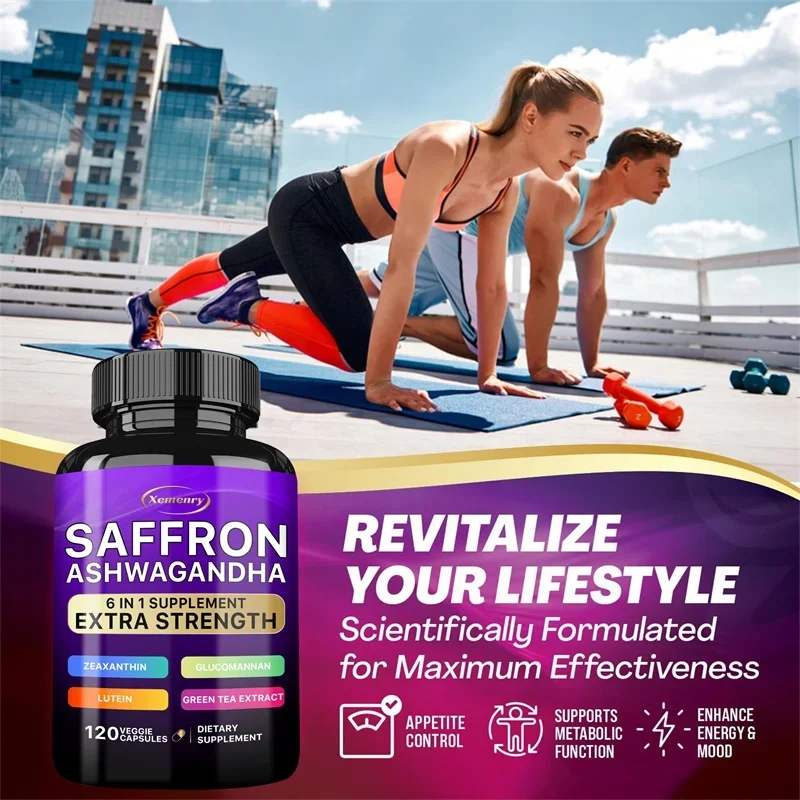 Saffron Ashwagandha Supplement - Promotes Healthy Sleep, Enhances Energy, Improves Mood, and Improves Absorption Vegan - Image 6
