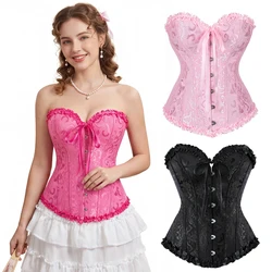 Sexy Frauen Bustier Lace Up Korsett Top Korsett Ohne Knochen Taille Trainer Dessous Vollbrust Korsetts Body Shaper Korsetts für Frauen