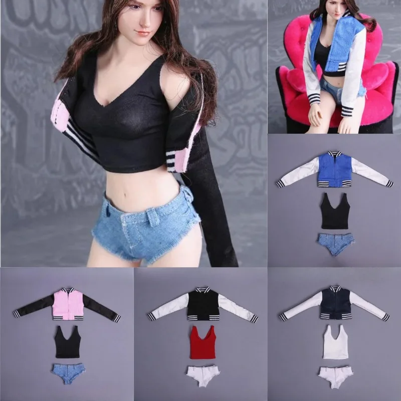 

Fire Girl Toys FG075 1/6 Scale Female Baseball Suit Set Short Pants Sports Tops Vest Clothes Model for 12'' Action Figure Toys