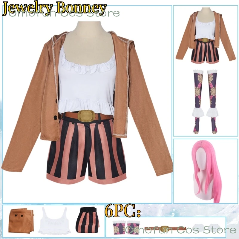 Jewelry Bonney Anime Cosplay Costume Women Girls Cool Girl Clothes Outfits Halloween Carnival Disguise Roleplay Suit Set