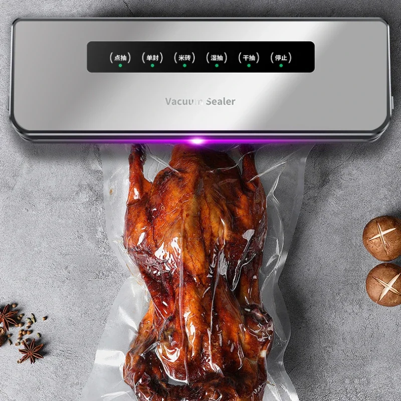 Vacuum Sealing Machine for Freshness Preservation Kitchen Air Extraction Household Food Plastic Packaging Commercial Mini