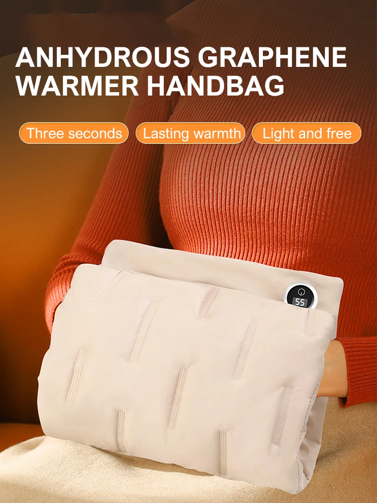 USB Three-level Electric Heating Handbag, Comfortable And Warm Down Jacket, Graphene Heating Pad, Household Portable Hand Warmer