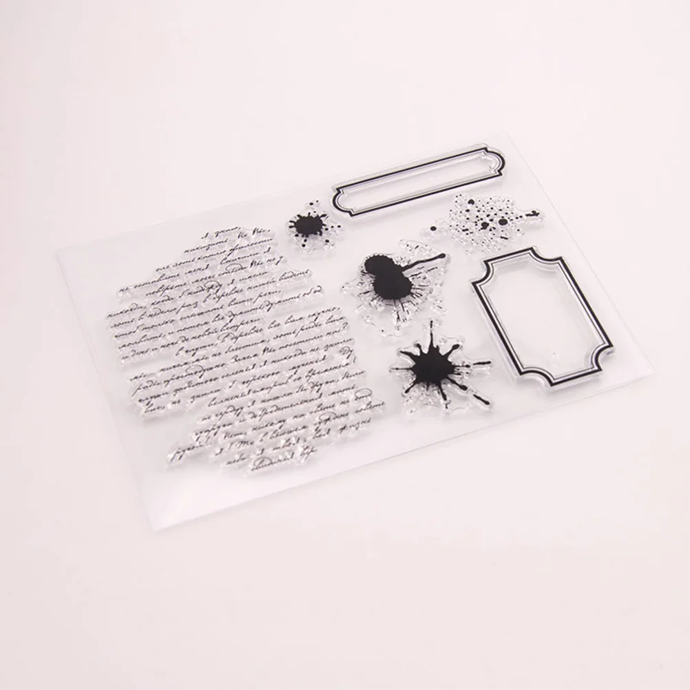 

Silicone Stamps for Scrapbooking Transparent Seal Stamp Clear DIY Letter Crafting Projects Stamping Accessories