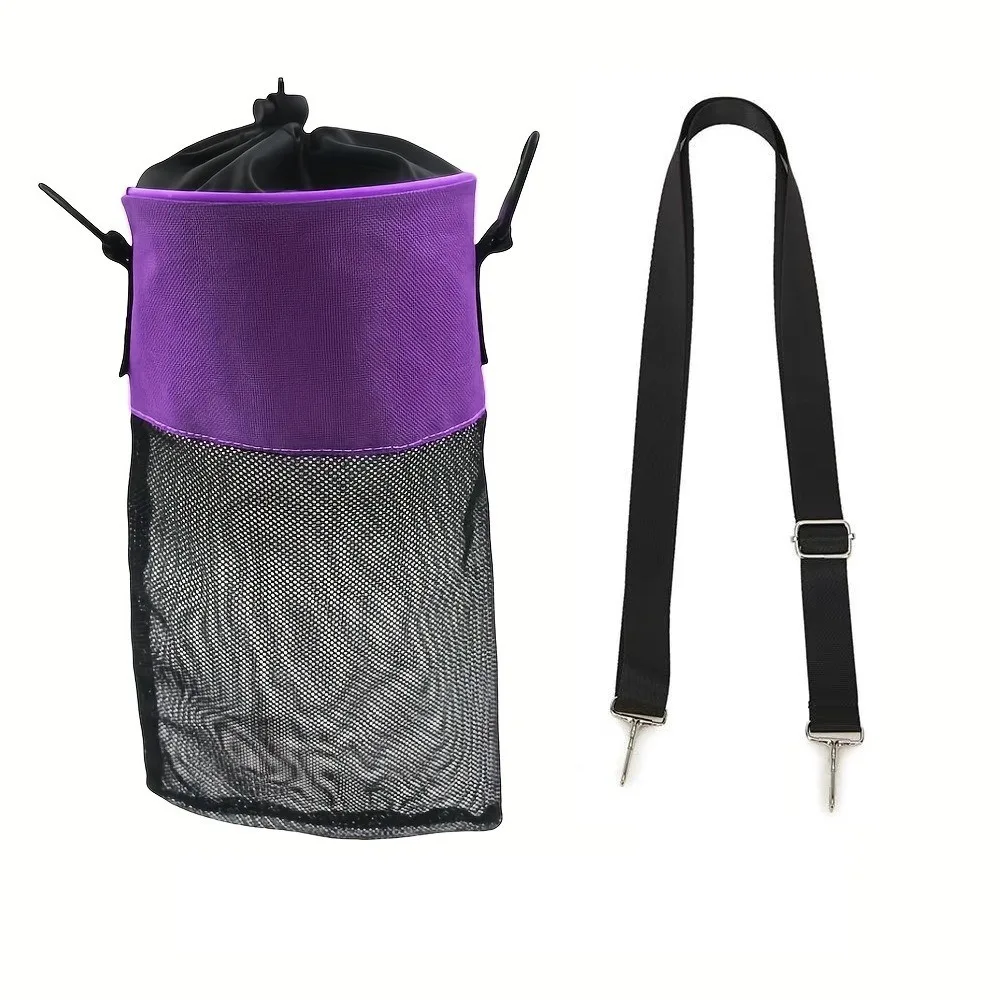 

Drawstring Closure Clothespin Storage Bag Portable Lightweight Compact Swimming Shoulder Bag Ventilated Pouch Hook