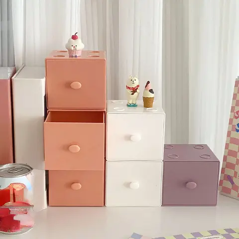 Desktop Building Block Storage Box Simple Drawer Free Combination Student Ins Office Debris Finishing Jewelry Box