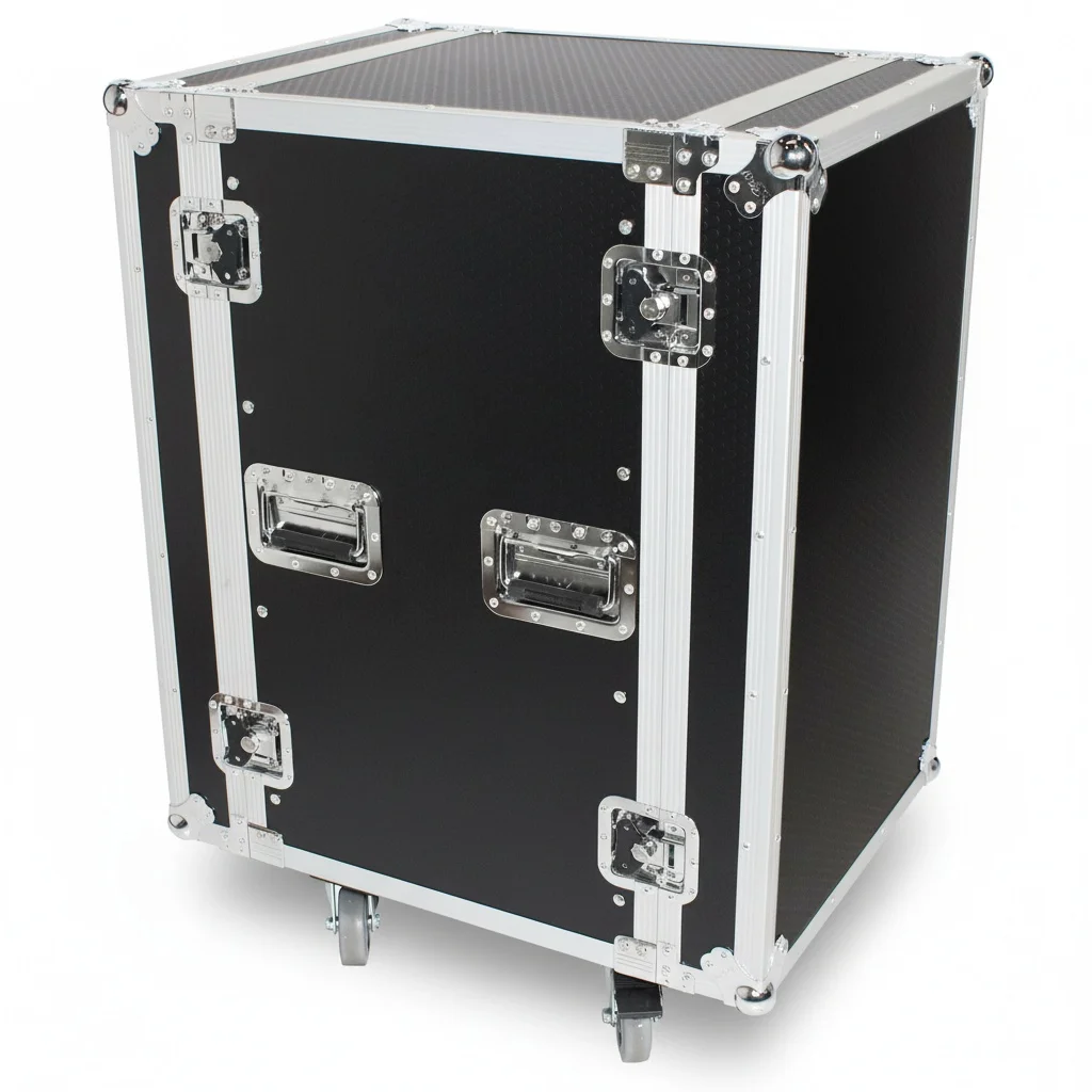 18U Rack Mount Case, 18-inch Deep ATA Flight Case, 19-inch Mixer Road Case, Aluminum 3/8-inch Plywood Amplifier Rack Case