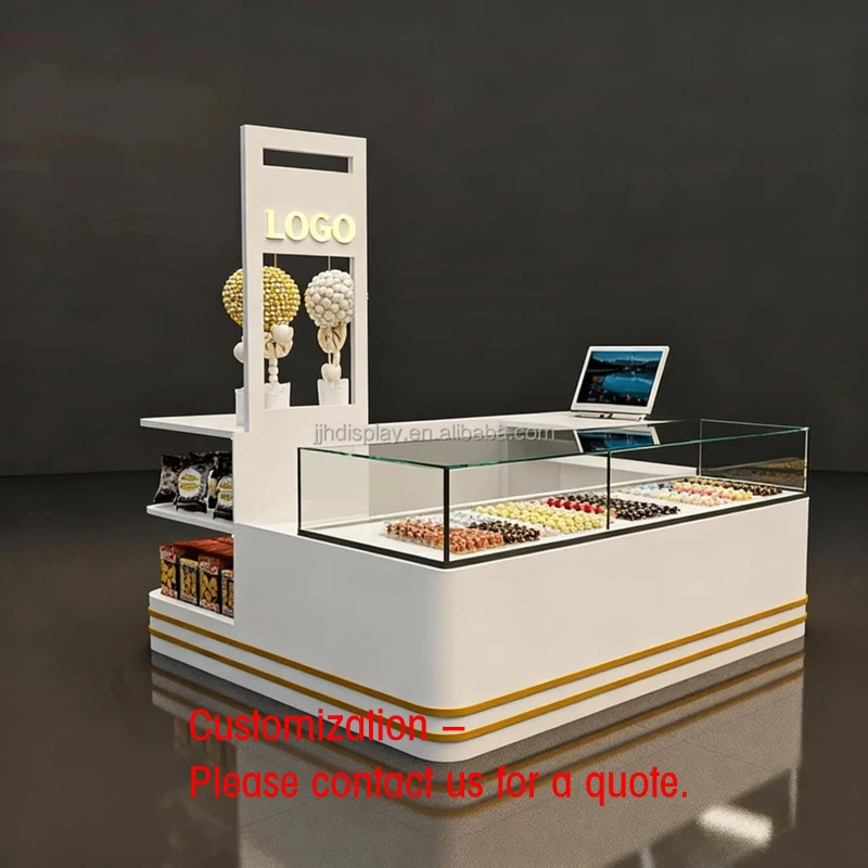 custom.Custom Display Cabinet Dried Fruit Island Counter Shopping Mall Snack Candy Room Point Showcases Candy and Chip Kiosk