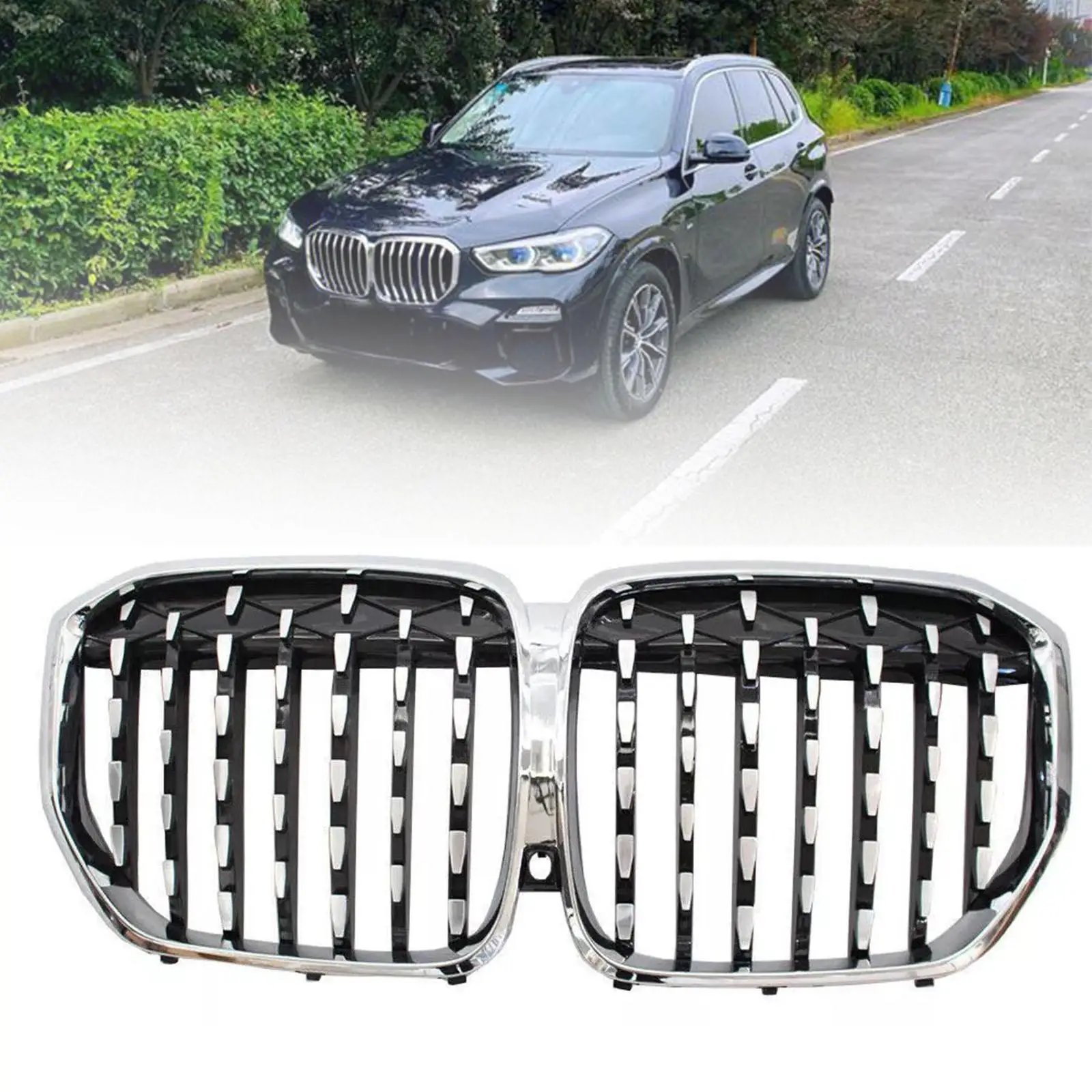 

Front Hood Bumper Grille 51137454890 51137454888 Replace for BMW x5 G05