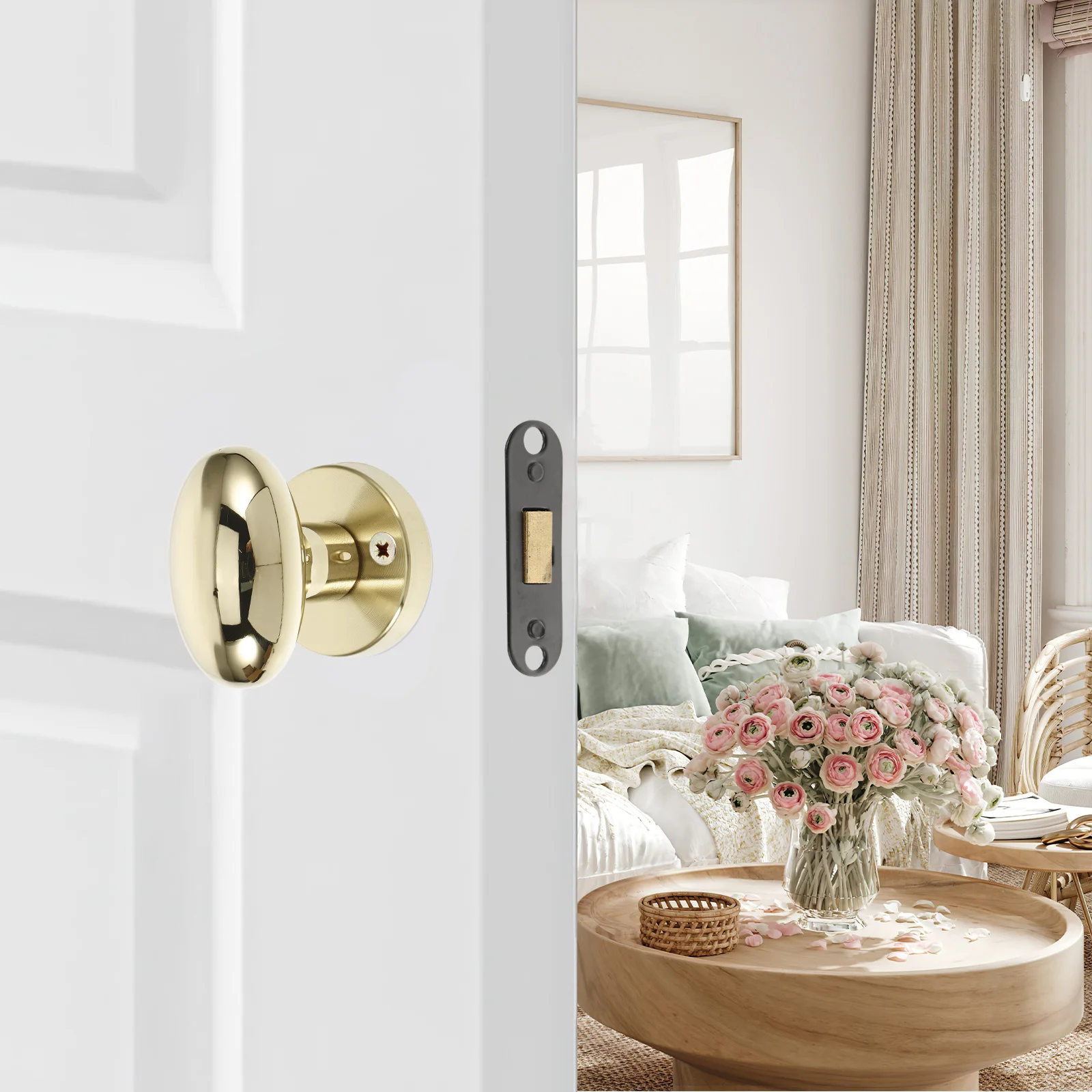 

Комплект невидимого замка из нержавеющей стали, односторонний, противоугонный, для бытовых дверей, скрытая дверная фурнитура