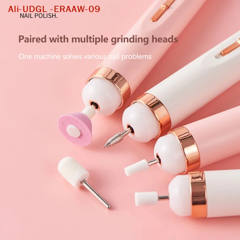 Kit de unhas, conjunto de manicure elétrico profissional 5 em 1, máquina de broca de unhas iluminada