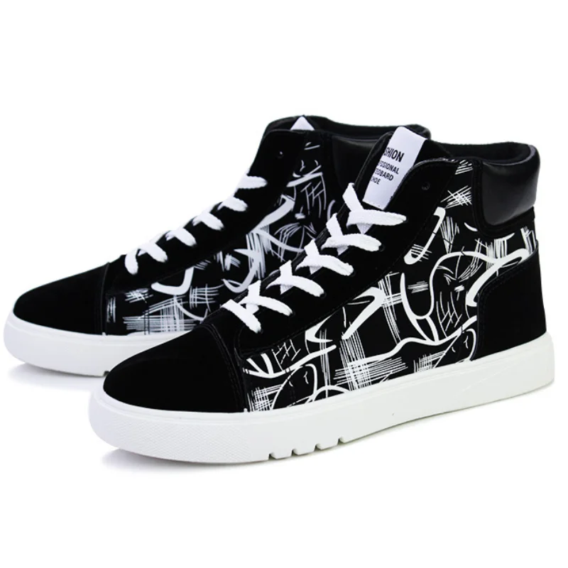 

Мужские кеды на плоской подошве, черные, вулканизированные, для студентов, трендовые, весенне-осенние, молодежные, зимние, на платформе