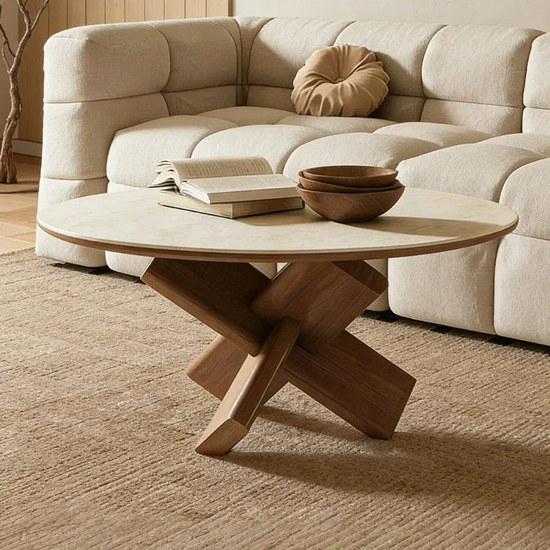 Wooden Big Size Coffee Table Round Decoration Clear Lounge Aesthetic Safe Side Table Living Room Kaffee Tische Unique Furniture