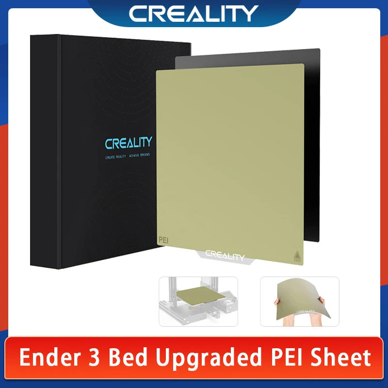 

Creality Ender 3 PEI Sheet 235X235mm Removable Magnetic Flexible Heated Bed Plate Build Surface for Ender-3 Series 3D Printers