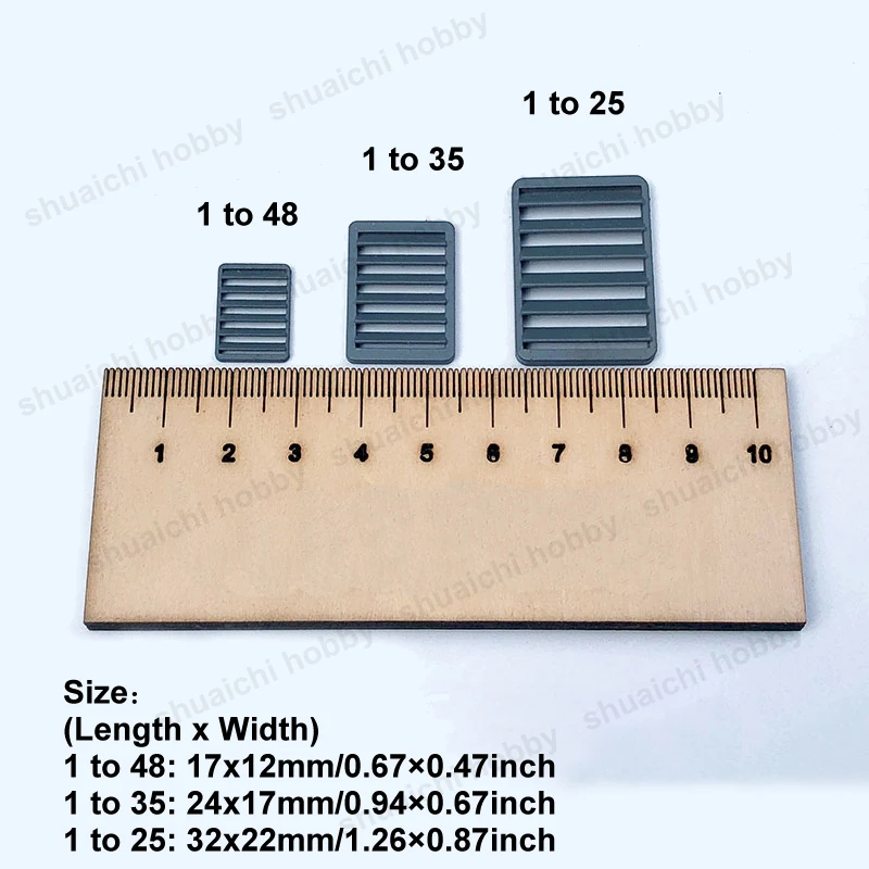 10PCS RC Simulation Ship DIY Assembly Shutters Resin Blinds 24x17mm 32x22mm Model Window for Scale Boat Decoration Parts
