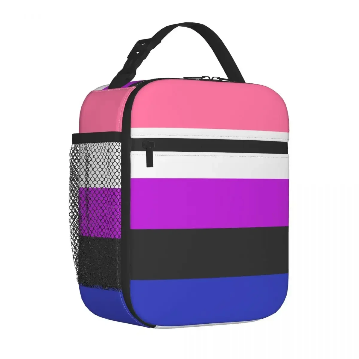 Gender Fluid Fluidity Pride Insulated Lunch Bags Lunch Container Portable Cooler Thermal Bento Box Travel