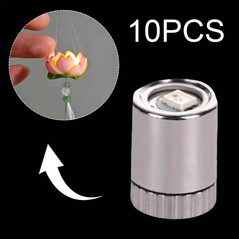 10Pcs Miniature Lights for Dollhouse,Miniature LED Lights for Handcraft,Mini Spot Lights Battery Operated(Warm White/white) image 2