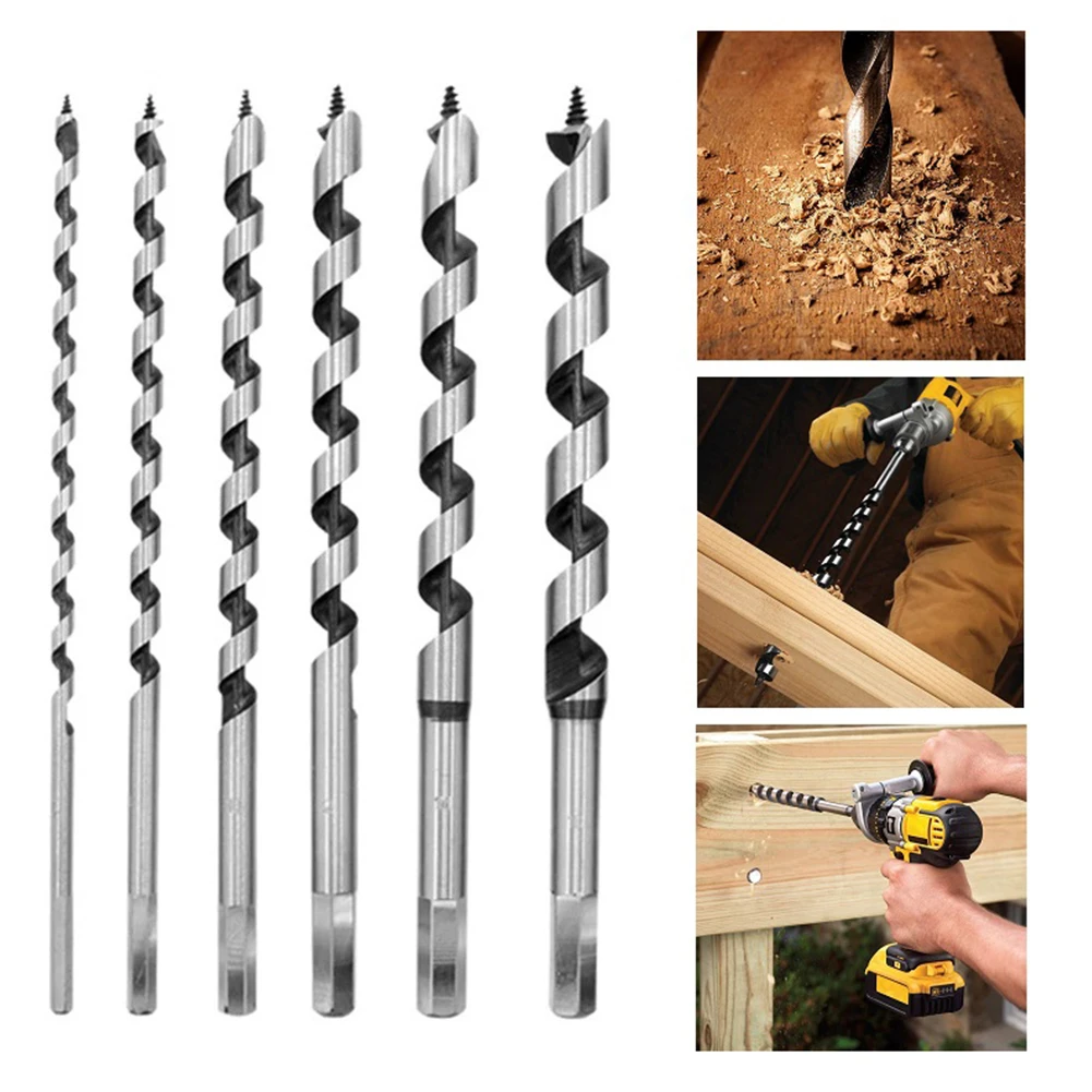 1PC Woodworking Roller Drill 230mm Long Hexagonal Shank Twists Wood Tapper Wood Door Lock Reaming Tool Center Auger Drills