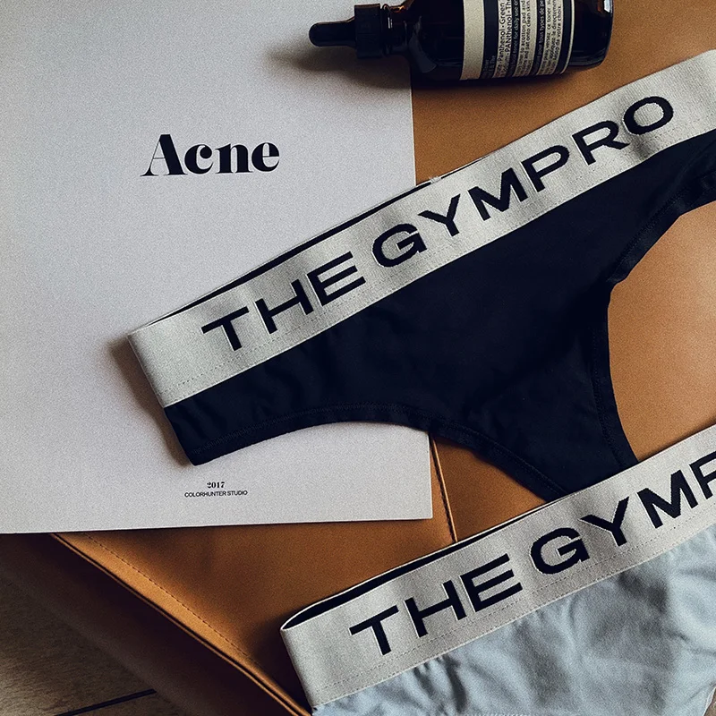 Women's Underwear Thong Sport Letter Sexy Lingerie Fitness Modal Brief Female Underpanties Popular Lady Cotton Pantie G String