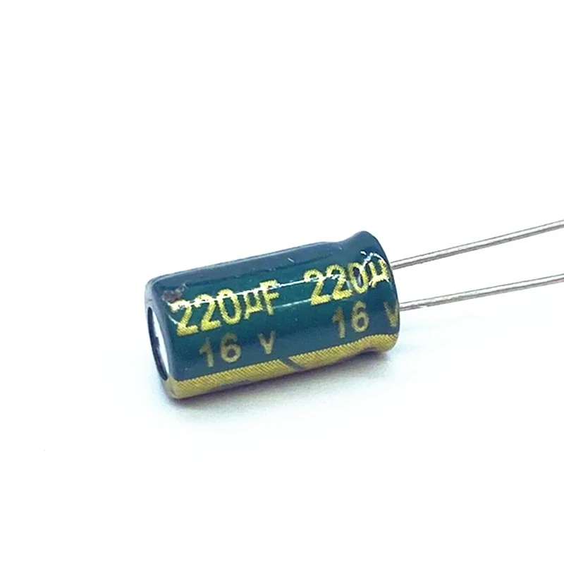 

2pcs/lot 220uf16V aluminum electrolytic capacitor size 6*7mm 16V 220uf 20%