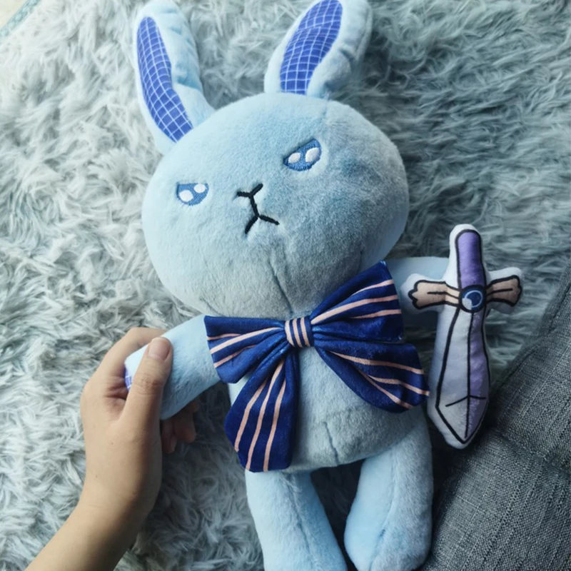 Anime Nu: Carnival Edmond Cute Rabbit Knight Plush Cotton Doll Plushie 40CM Toy Pillow Cosplay Cotton Padding Christmas Gift