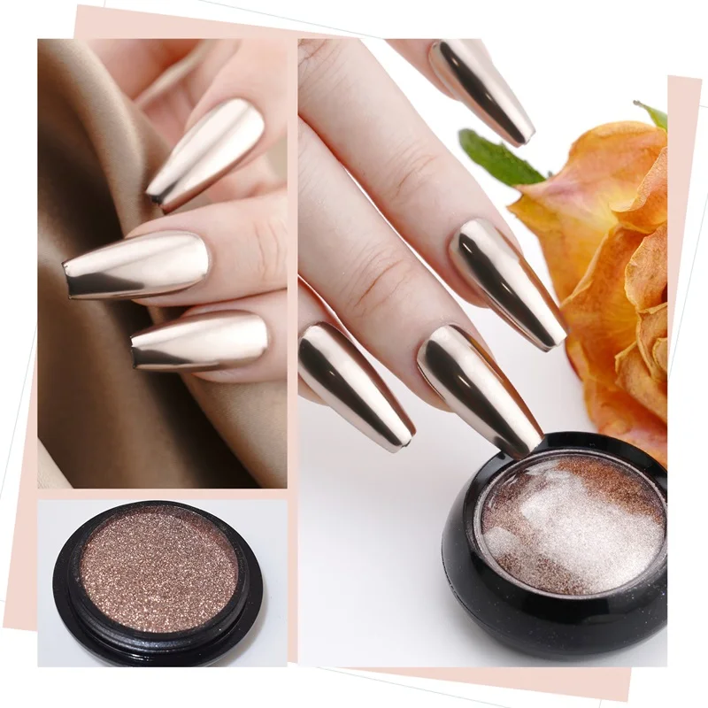 HNDO 0.5g Nail Chrome Poeder Aurora Chameleon Glitter Metallic Spiegel Effect voor Nail Art Decoratie Spiegel Wrijven Pigment Stof