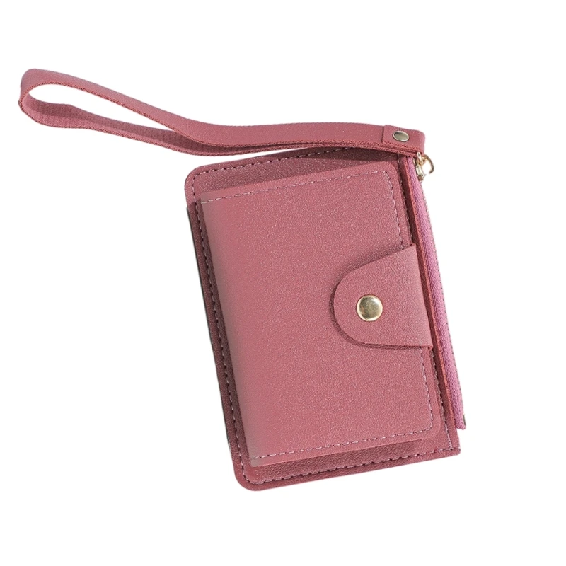 Women Girl Clutch Bag Coin Purse PU Small Wallet Multi-slot Wristlet Purse Credit Card Card Holder Zipper Purse