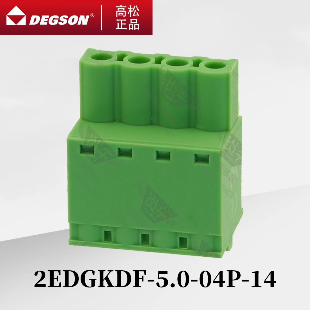 10 stuks DEGSON 2EDGKDF-5.0-5.08 Inplugbare PCB-aansluitblokken Phoenix Contact FKCT2.5-ST KF2EDGKDF 5.0mm 5.08mm 2PIN-12PIN 320V