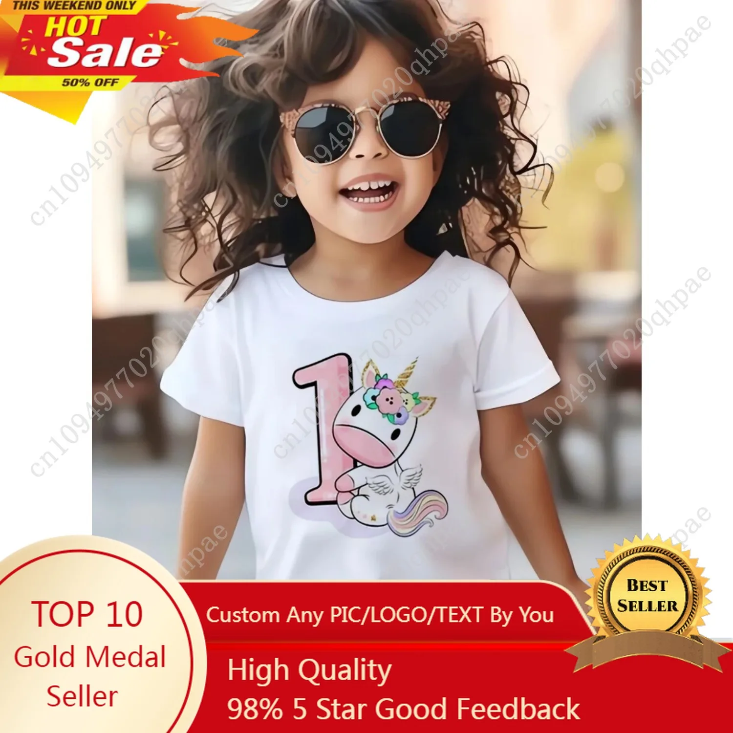 

Unicorn Birthday Shirt 1-9 Birthday T-Shirt Wild Tee Girls Party T Shirt Unicorn Theme Clothes Kids Gifts Fashion Tops Tshirt