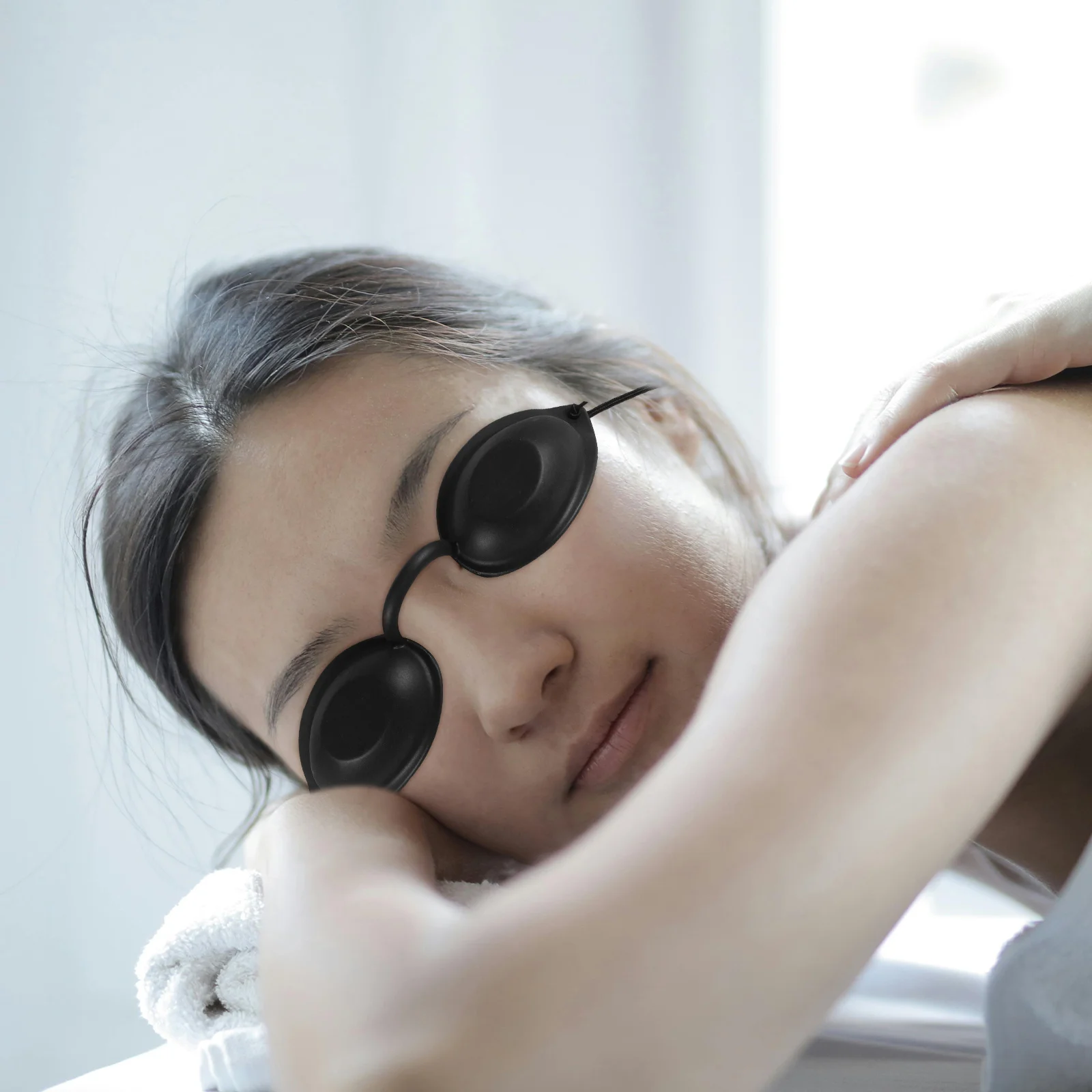 

2 шт. защитная маска для загара, затемняющие очки, защитный щиток для красоты, регулируемый ремень, козырек для глаз