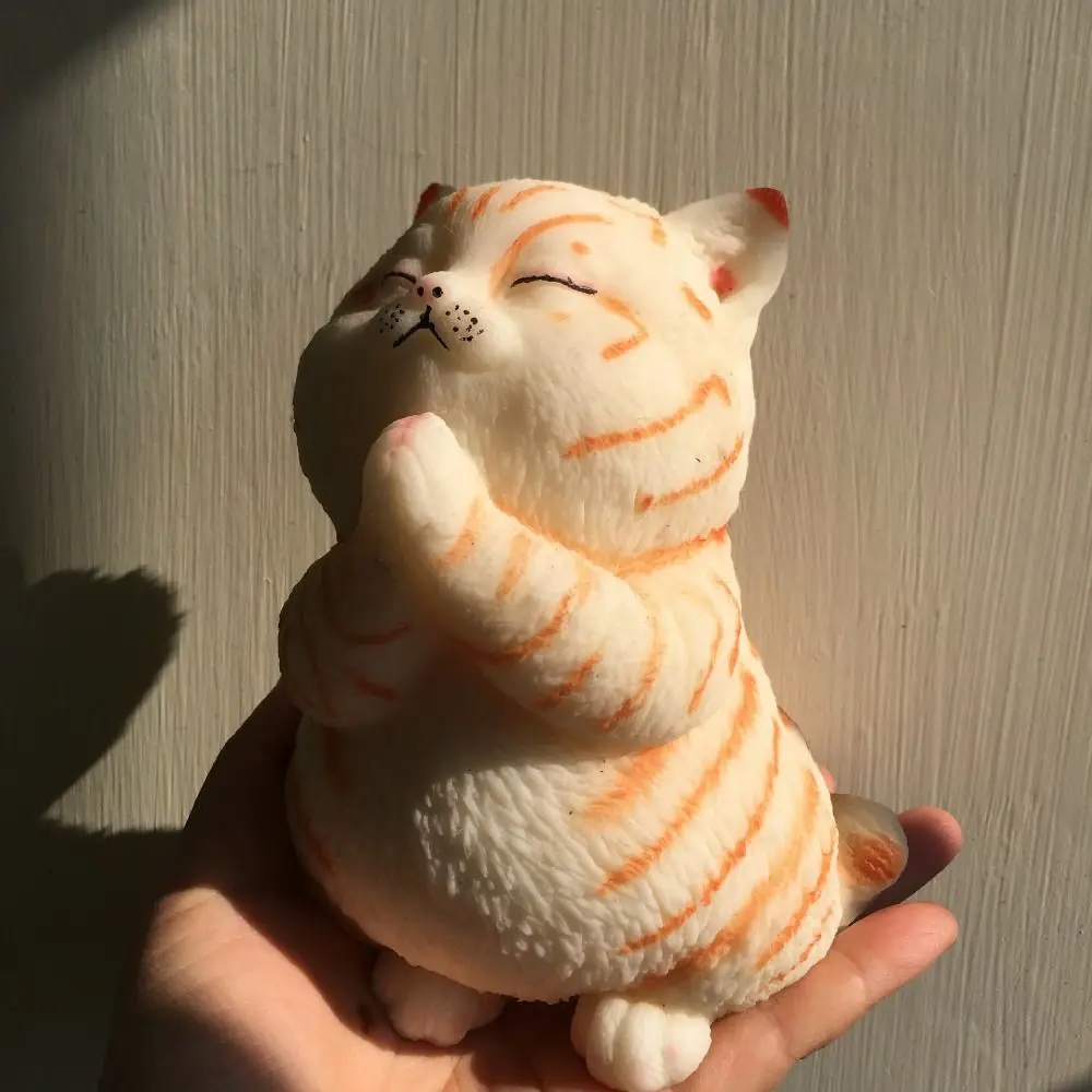 Prière chat gros chat poupée presser jouet dessin animé Animal doux chat en forme de presser jouet coloré grande poupée artificielle presser jouet adultes