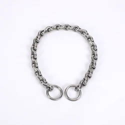HQ SD01 Strong Solid Stainless Steel 304 Keel Chain Dog Leash Collar for Small Middle Giant Pets 4MM Diameter 40-80CM Length