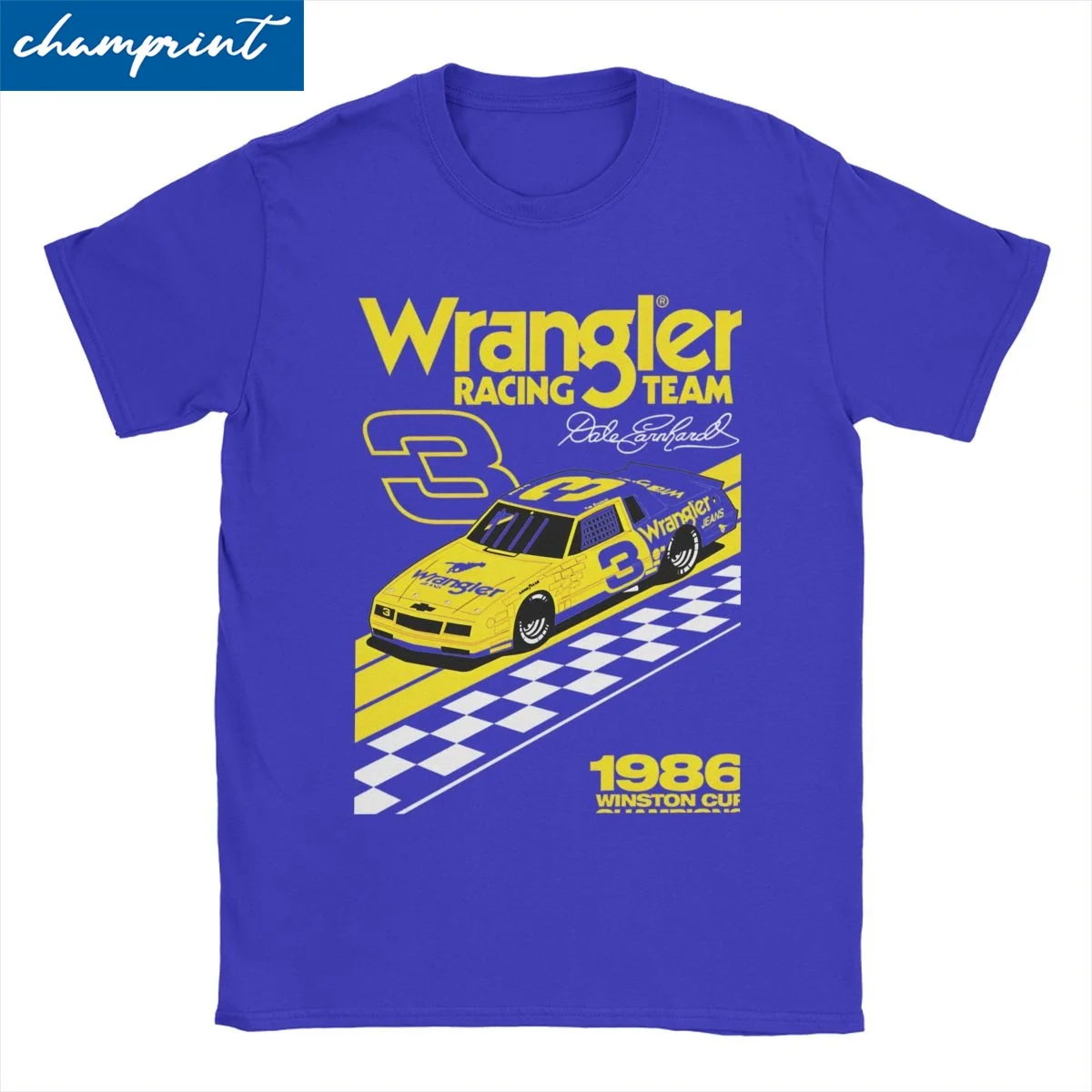 Crazy Dale Earnhard Wranglers Jeans Machine T-Shirts Men Women 100% Cotton T Shirts Racing Driver Motorsports Tees 4XL 5XL Tops