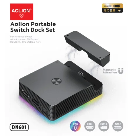 Nintendo Switch用のドッキングステーション,ポータブル,USB 3.0ポート