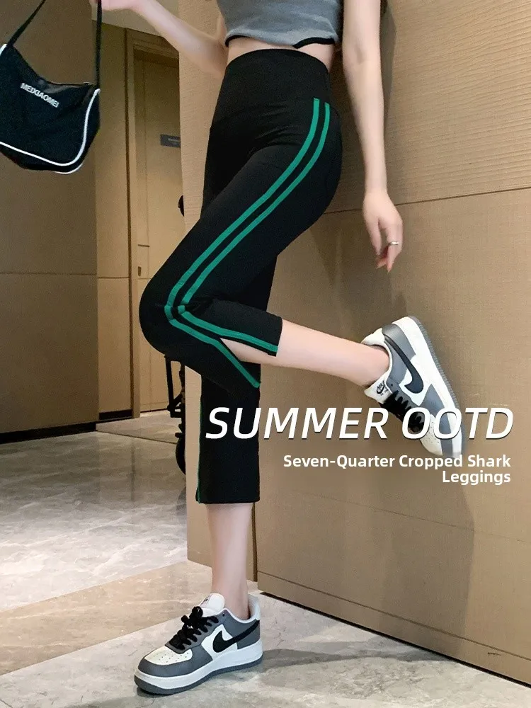 ارتفاع الخصر اليوغا السراويل النسائية الصيف رقيقة جرس بوت تنفس التخسيس قاعدة طبقة مريحة عدم الانزلاق العرق ng