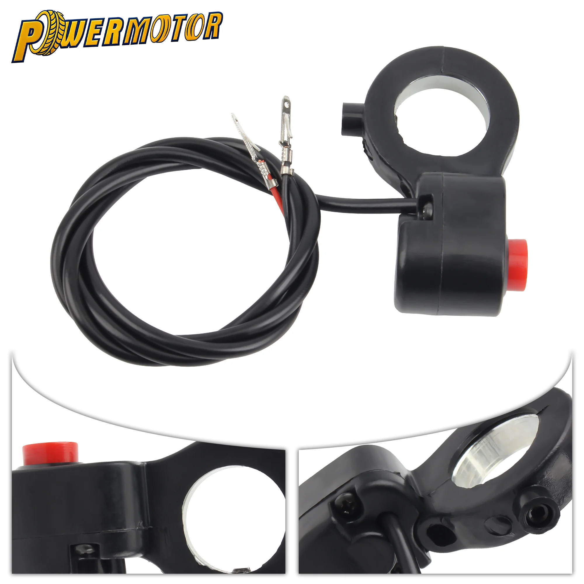 

7/8 Inch Motorcycle Handlebar Horn Switch For ATV Quad Motocross Scooter Moped Speaker Control Button Universal Modified Parts