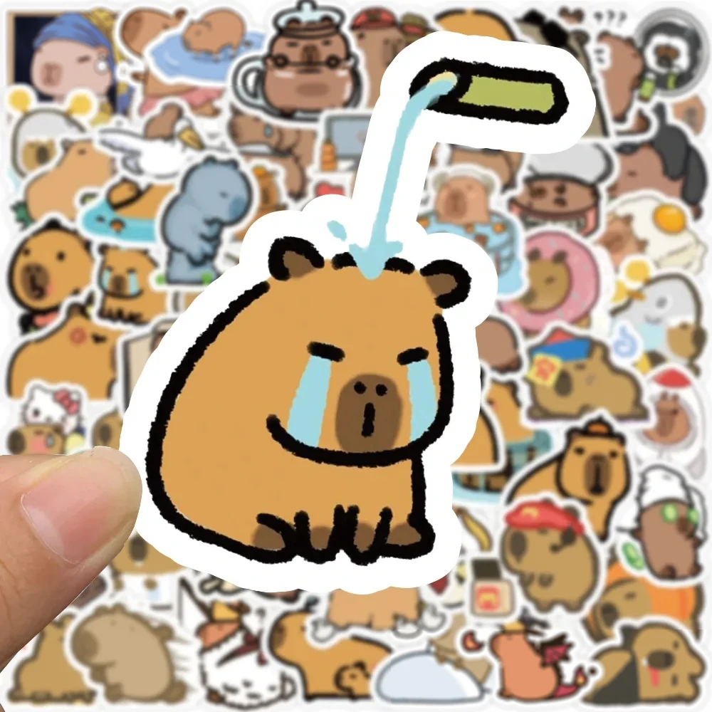 10/30/50/100pcs Kawaii Animal Capybara Graffiti Stickers Notebook Laptop Phone Suitcase Diary Waterproof Sticker for Kids Toys