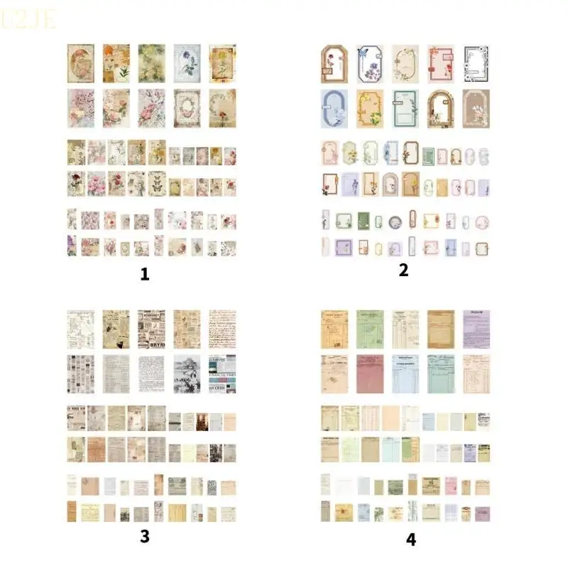 U2je 100 листов эстетические скрапбукинг декоративные бумажные журналы поставки украшения для журнала «Планировщик»