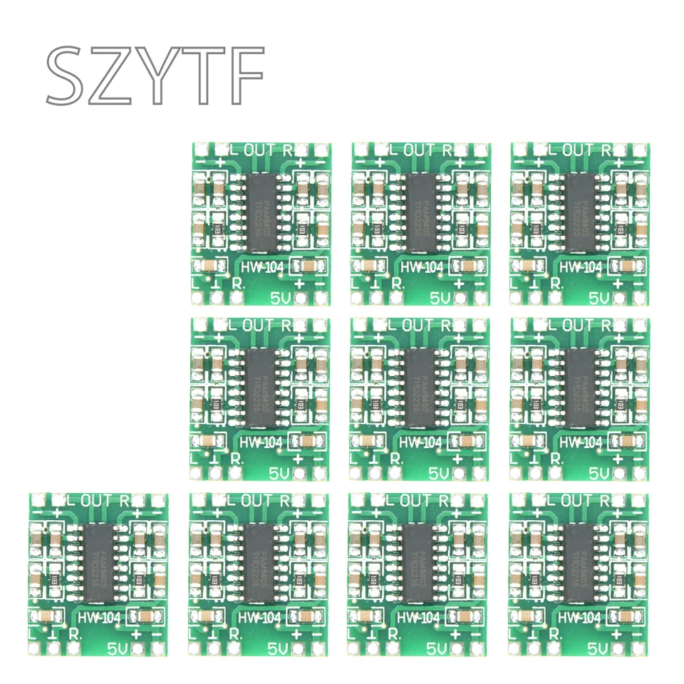 10pcs PAM8403 Super Mini Digital Amplifier Board 2 * 3W Class D Digital Amplifier Board Efficient 2.5 To 5V USB Power Supply