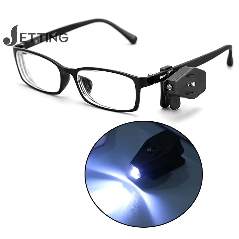 1PC Adjustable Mini Flashlight Universal Glasses Reading Lamp LED Clip On Eyeglass Lamp Light For Night Fishing Camping