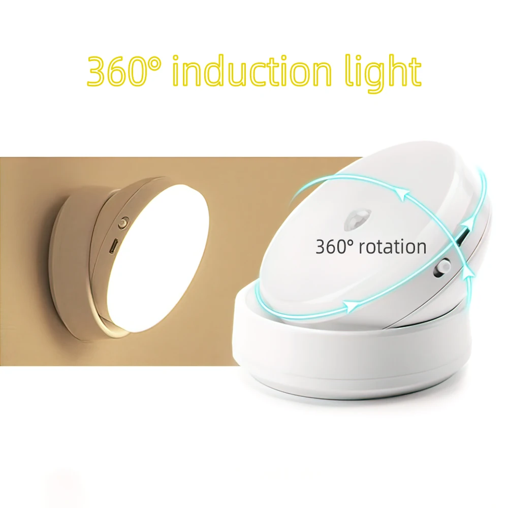 LED Night Light USB Charging Intelligent Human Induction For Bedside Cabinet Home Wardrobe Lighting Motion Sensor Light led Lamp